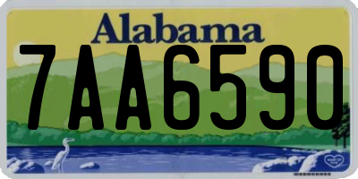 AL license plate 7AA6590