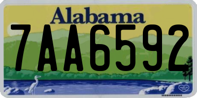 AL license plate 7AA6592