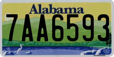 AL license plate 7AA6593