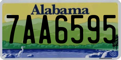 AL license plate 7AA6595