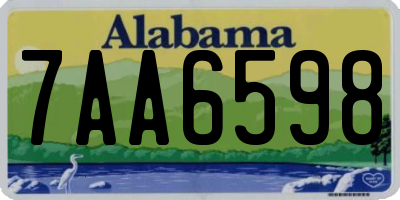 AL license plate 7AA6598