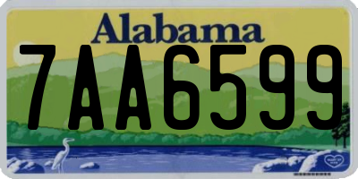 AL license plate 7AA6599