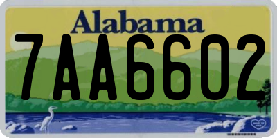 AL license plate 7AA6602