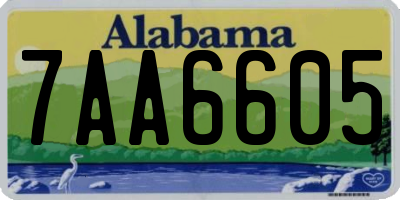AL license plate 7AA6605