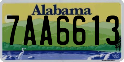 AL license plate 7AA6613