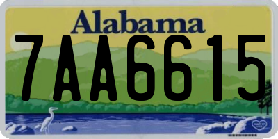 AL license plate 7AA6615