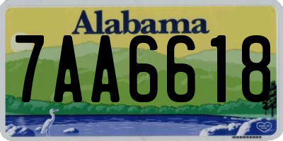 AL license plate 7AA6618