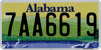 AL license plate 7AA6619