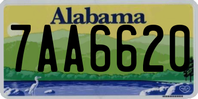 AL license plate 7AA6620