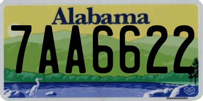 AL license plate 7AA6622