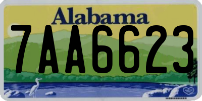 AL license plate 7AA6623