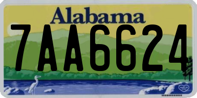 AL license plate 7AA6624