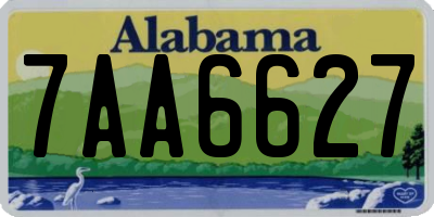 AL license plate 7AA6627
