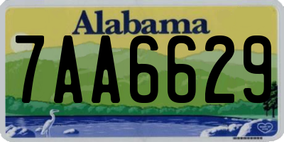 AL license plate 7AA6629