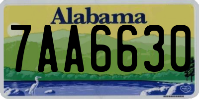 AL license plate 7AA6630