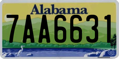AL license plate 7AA6631