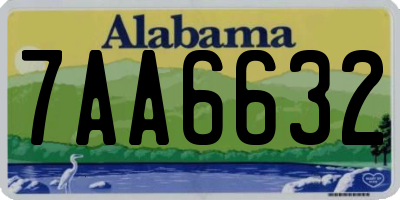 AL license plate 7AA6632