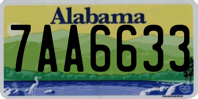 AL license plate 7AA6633