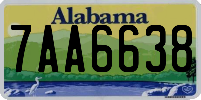 AL license plate 7AA6638