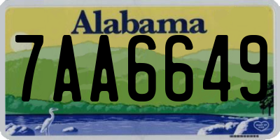 AL license plate 7AA6649