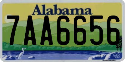 AL license plate 7AA6656