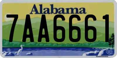 AL license plate 7AA6661