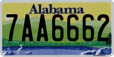AL license plate 7AA6662