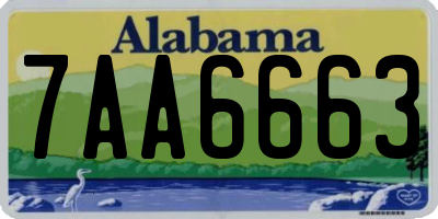 AL license plate 7AA6663