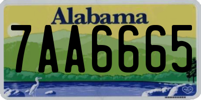 AL license plate 7AA6665