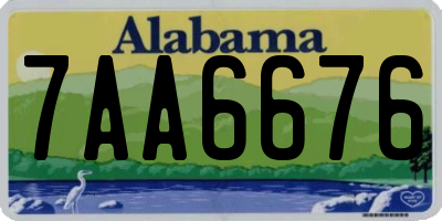 AL license plate 7AA6676