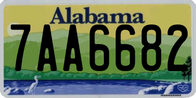 AL license plate 7AA6682