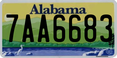 AL license plate 7AA6683
