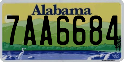 AL license plate 7AA6684