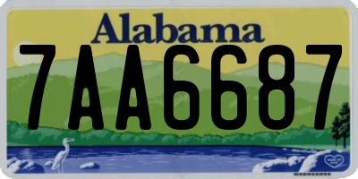 AL license plate 7AA6687