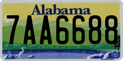 AL license plate 7AA6688
