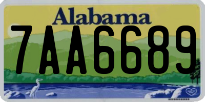 AL license plate 7AA6689