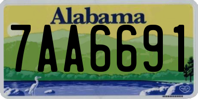 AL license plate 7AA6691