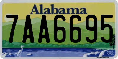 AL license plate 7AA6695
