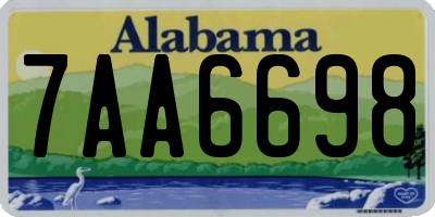 AL license plate 7AA6698
