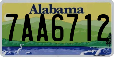 AL license plate 7AA6712