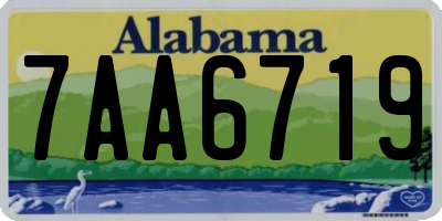 AL license plate 7AA6719