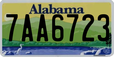 AL license plate 7AA6723