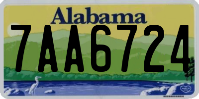 AL license plate 7AA6724