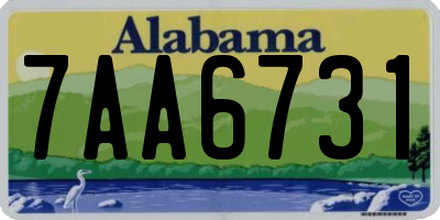 AL license plate 7AA6731