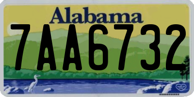 AL license plate 7AA6732