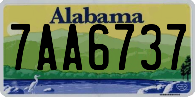 AL license plate 7AA6737