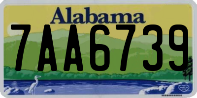 AL license plate 7AA6739