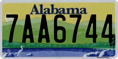 AL license plate 7AA6744