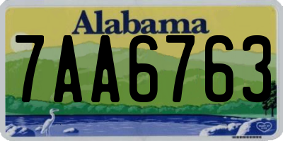 AL license plate 7AA6763