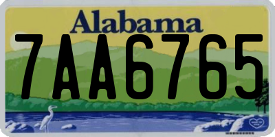 AL license plate 7AA6765